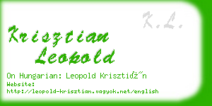 krisztian leopold business card